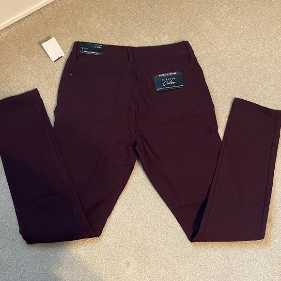Royalty For Me plum  Mid-Rise Skinny Ultra Forever Color Jeans Womens Size L - Picture 6 of 6